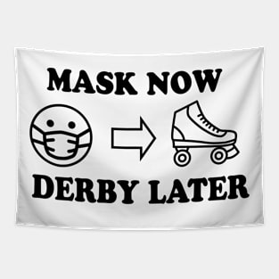 Mask Now, Derby Later Tapestry