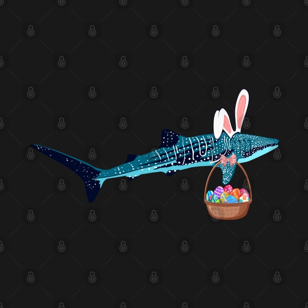 Whale Shark Easter Eggs Rhincodon typus Bunny Ears Easter by Msafi