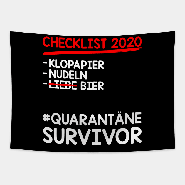 Checkliste 2020 - Lustige Bier Sprüche Tapestry by 5StarDesigns