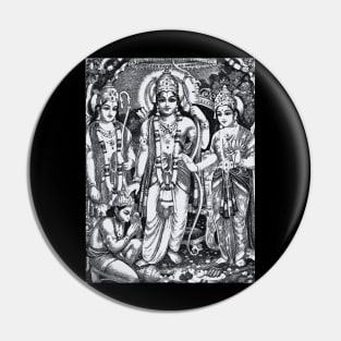 Shri Ram and Family drawing Pin