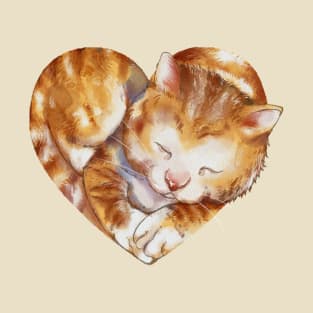 cat in love for valentine gift T-Shirt