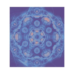 Ultra-violet kaleidoscope mandala with fractal texture T-Shirt