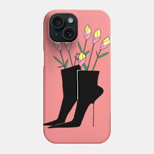 Boot with flowers Phone Case