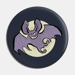 The moon and bat Pin