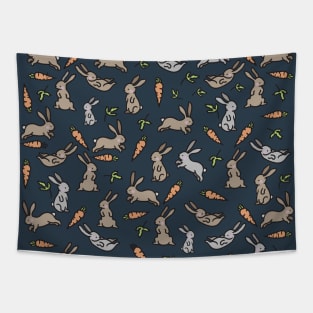 Brown and gray bunnies Tapestry