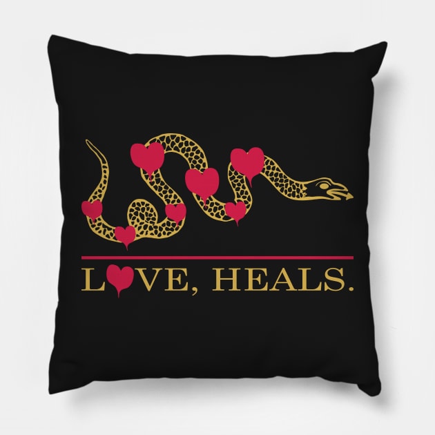 Love Heals Pillow by pelagio