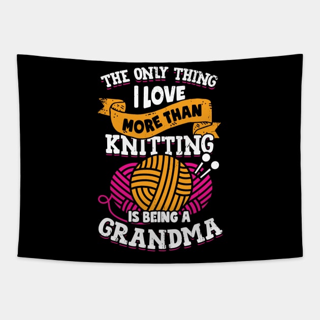 Knitting Grandma Knitter Grandmother Gift Tapestry by Dolde08