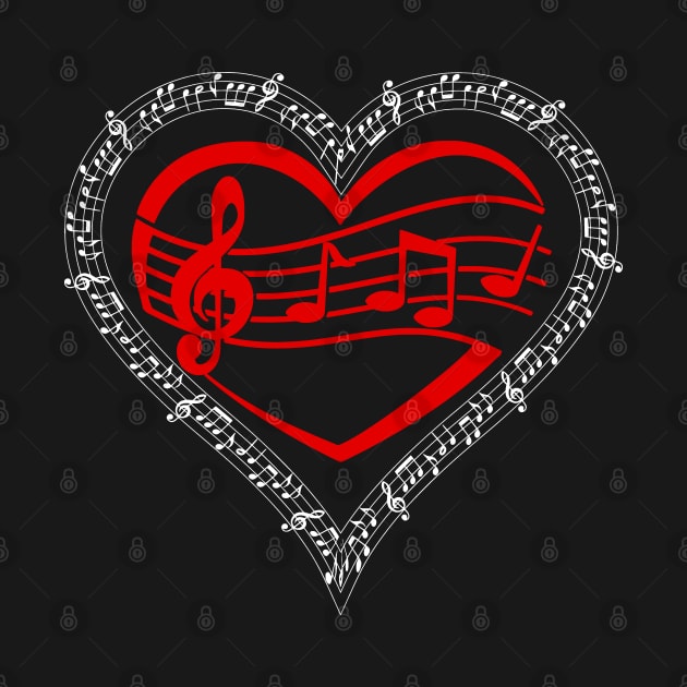 Music Notes Heart by Mindseye222