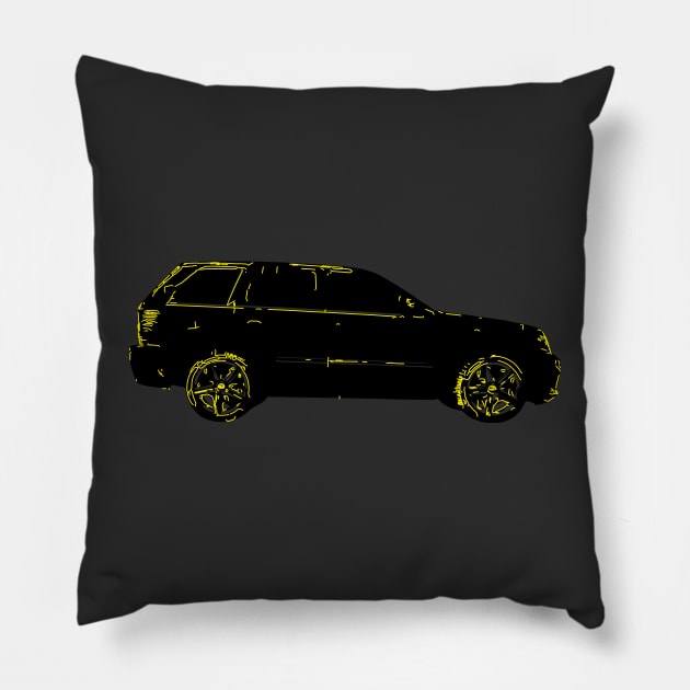 Black SUV - WK1 Srt8 Pillow by mfz