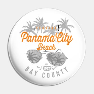 Panama City Beach Florida Graphic Vintage Pin