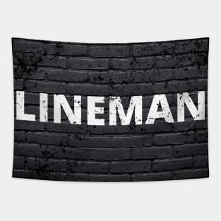 Lineman brickwall heroes of football Tapestry