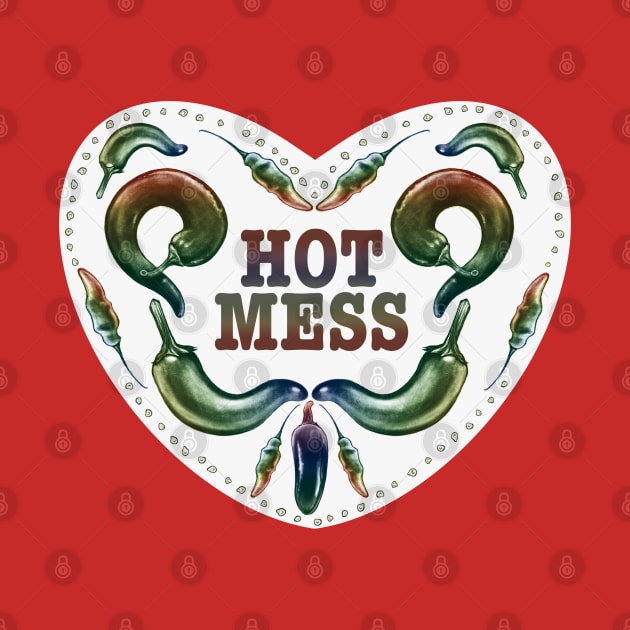 HOT MESS - colorful pepper design by MonoMano