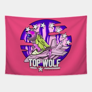 Top Wolf - Toxic Waste Purple Tapestry