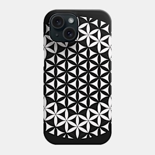 Flower Of Life Cube Black White Phone Case