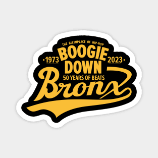 Boogie Down Bronx lettering - 50 years of Hip Hop Magnet