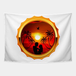 Sunset Lovers Tapestry