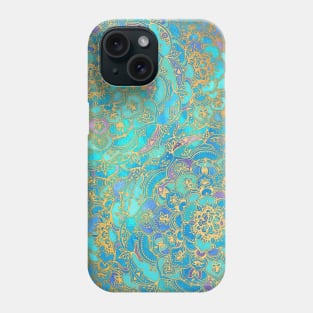 Sapphire & Jade Stained Glass Mandalas Phone Case