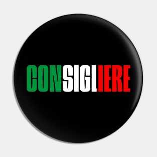 Consigliere, Italian American Lawyer Gift Idea Pin