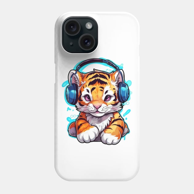 Jungle Jams Graffiti Tiger Cub Phone Case by SusannesArtShop