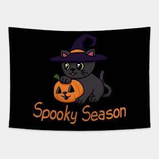 Spooky Season Kitty Tapestry