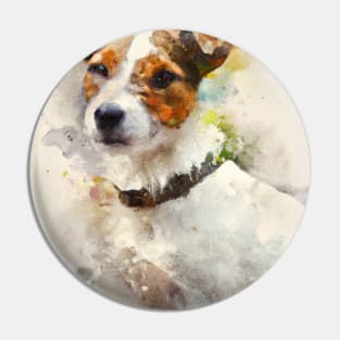 Watercolor Jack Russell Terrier - Dog Lovers Pin