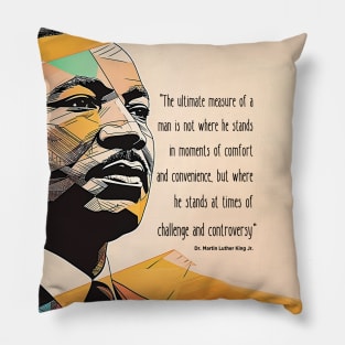 Dr. Martin Luther King Jr. 1: Martin Luther King Day on a Dark Background Pillow