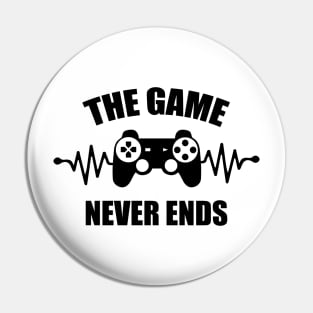 game never ends heartbeat controller gamer quote gaming Pin