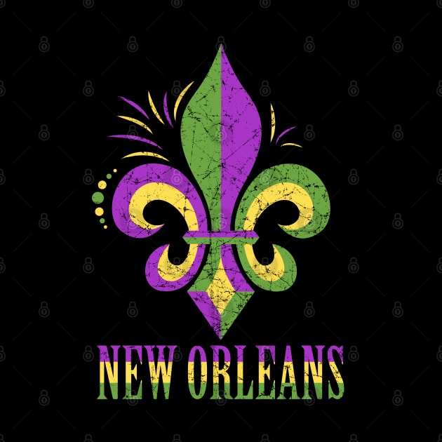 Distressed New Orleans Fleur De Lis long by wonderws