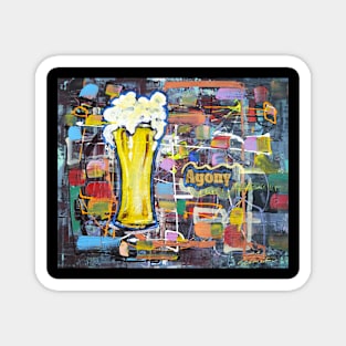 Pop-art Abstract Beer Alcohol Agony 202 Magnet