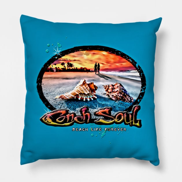 Conch Soul Pillow by Digitanim8tor