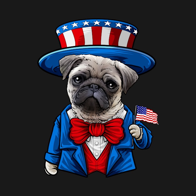 Fourth of July Pug by whyitsme