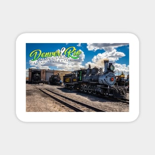 Denver and Rio Grande 425 Steam Locomotive at Antonito Colorado Magnet
