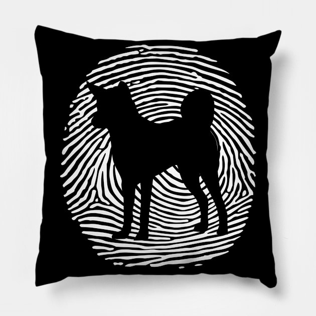 Indian Pariah DNA Fingerprint I Dog Indian Pariah Pillow by Shirtjaeger