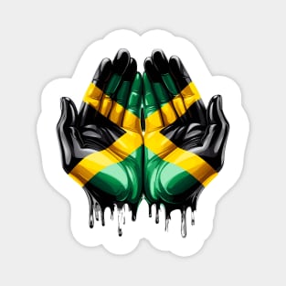 Jamaica Flag Hands Magnet