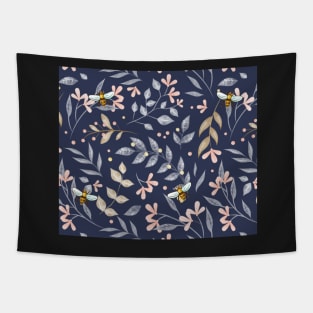 Blue Bees Tapestry