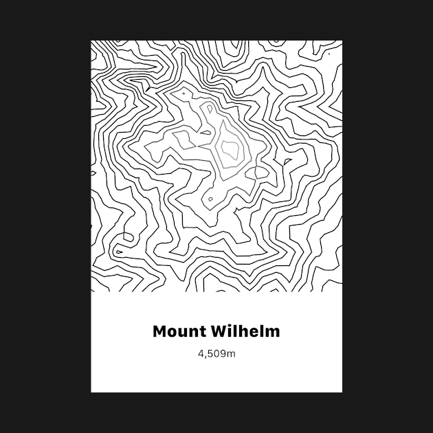 Mount Wilhelm Topographic Map by Visitify