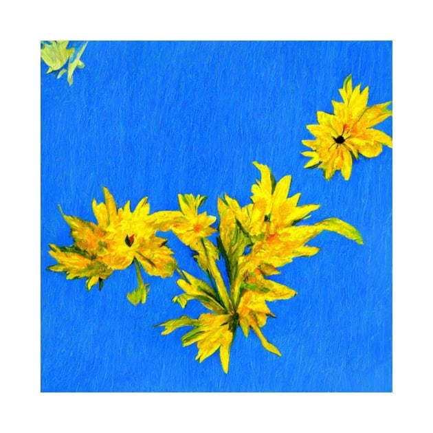 Flower Yellow Art by JequiPrint