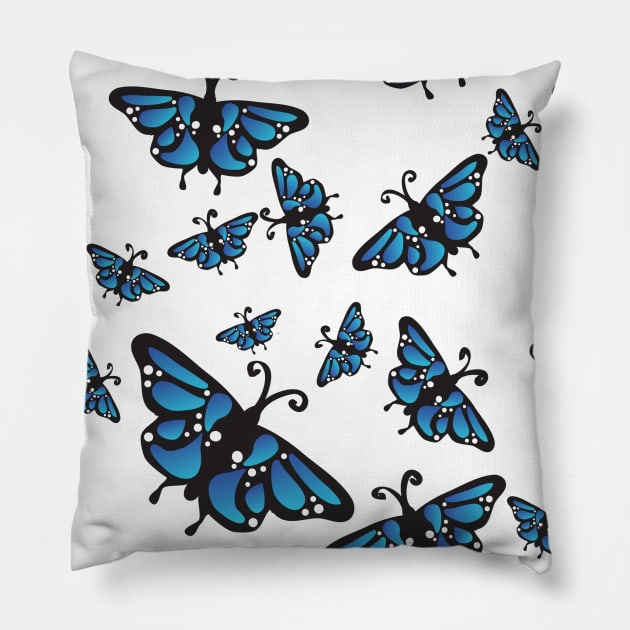 Butter Fly PATTERN Pillow by LovableDuck