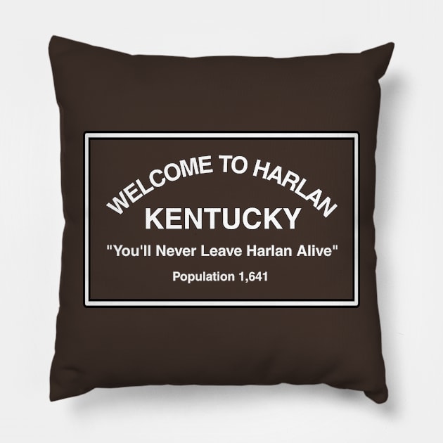 Justified Harlan 1 Pillow by AMewseMedia