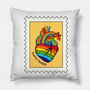 Rainbow heart Pillow