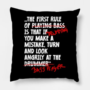 The First Rule Of Drumming Pillow