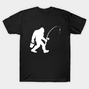 Sasquatch Fishing T-Shirts for Sale