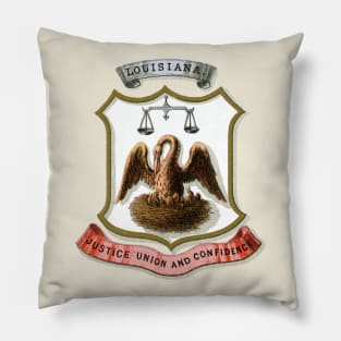 1876 Louisiana Coat of Arms Pillow