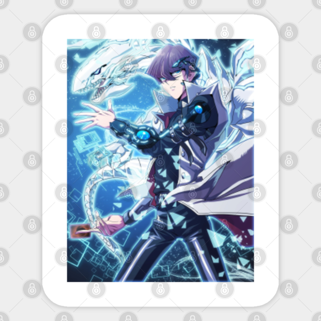 Kaiba And Blue Eyes White Dragon Anime Autocollant Teepublic Fr