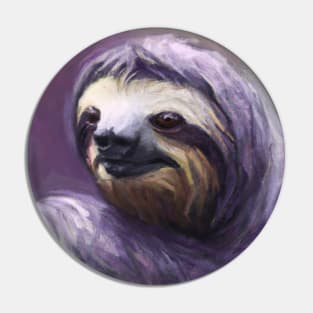 Emo Sloth Dyed Her Hair Purple Pin