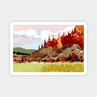 Wilderness painting Magnet