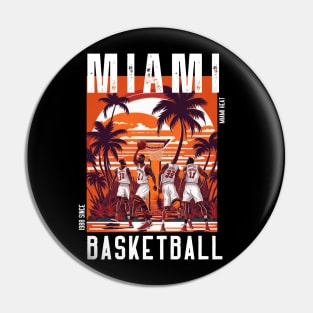 Miami heat basketball  vector graphic design Pin