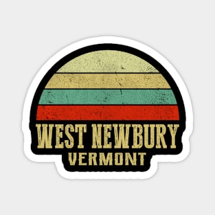 WEST NEWBURY VERMONT Vintage Retro Sunset Magnet