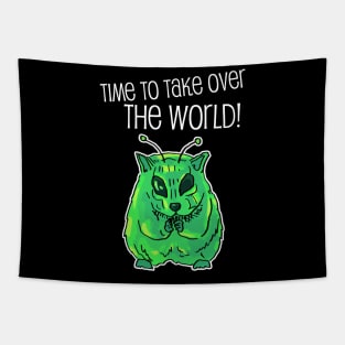 Alien hamster - time to take over the world Tapestry