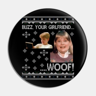 Home Alone Buzz Your Girlfriend Wood Christmas Pin